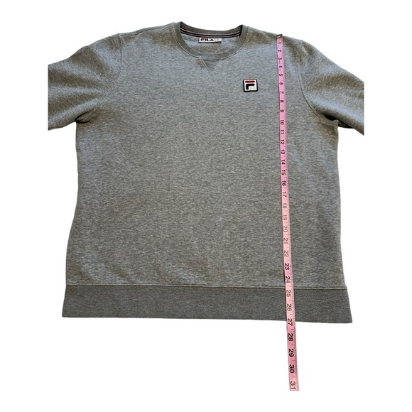 FILA Crewneck Sweat Shirt Long Sleeve Grey - Size Large - Picture 8 of 10